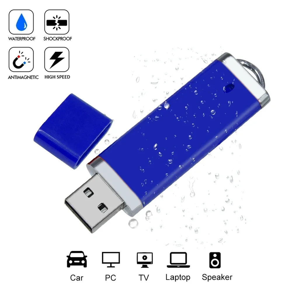 USB Flash Drive 2.0 128GB 64GB Plastic Memory Stick 16GB 8GB Creative Business Gifts Pen Drive 32GB Red Blue White Pendrive