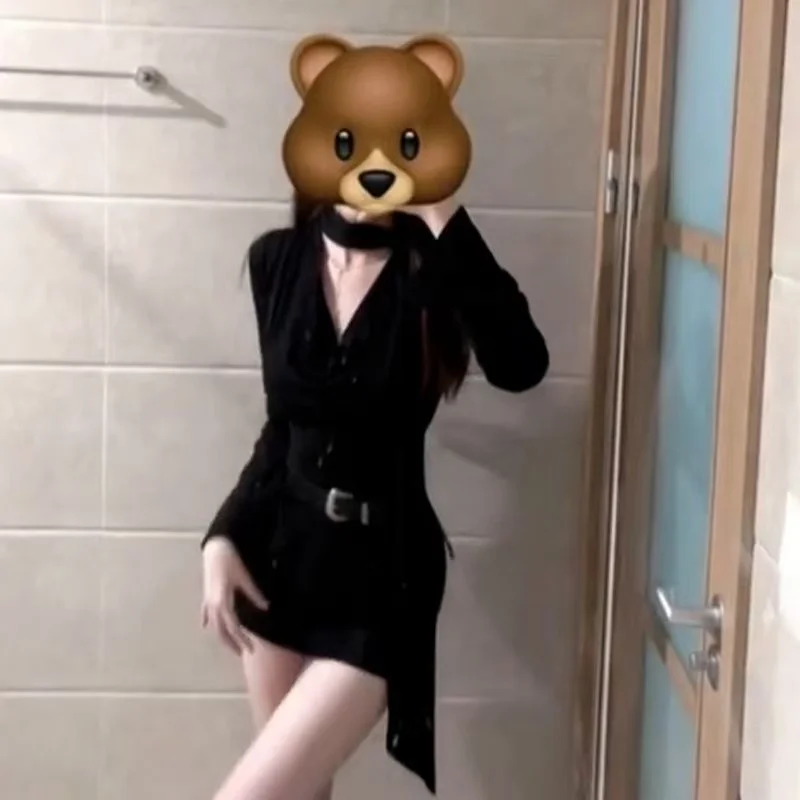 

Hebe Sle ort Skirt Bla Dr Women's Slim Fit Autumn Winter New Arrival Small Size Pure Desire Ci Commute