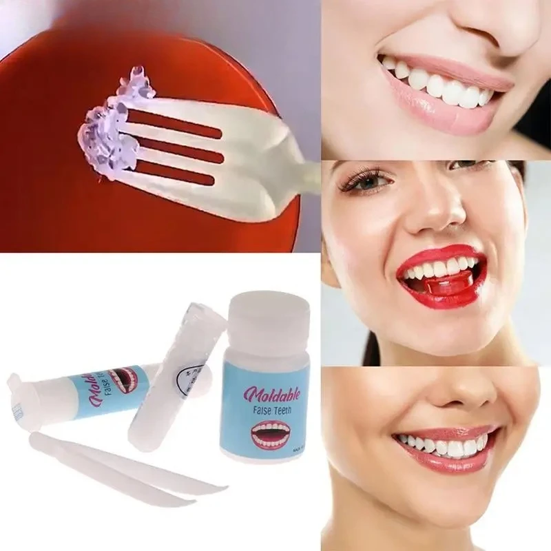Resina 10g/15g/20g Denti E Lacune FalseTeeth Colla Solido Kit di Riparazione Temporanea Dei Denti Protesi Adesivo Sbiancamento Dei Denti bellezza dei denti