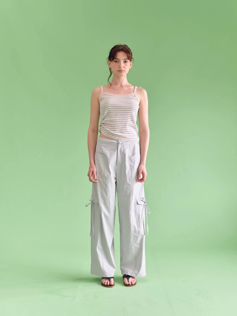 صيف جديد Sle رقيقة عقدة فضفاضة عمال السراويل عارضة l الخصر سستة إغلاق مزيج القطن مريح صالح #4