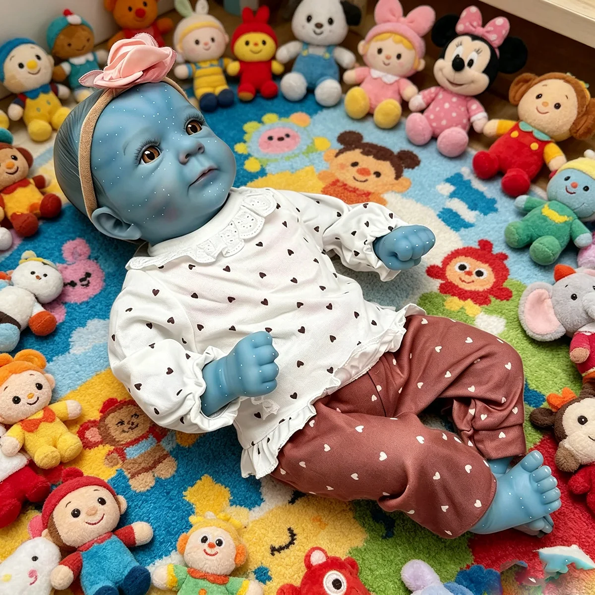 

Кукла-реборн девочка Фелиция 45 см, с 3D-эффектом голубой кожи, мягкая на ощупь, как новорожденный, специальная коллекционная кукла-реборн, игрушка