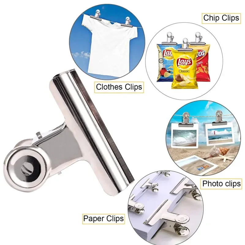 5 pezzi clip per chip clip per sacchetti clip per alimenti clip per bulldog in acciaio inossidabile clip di tenuta tenuta tenuta tenuta aria cucina