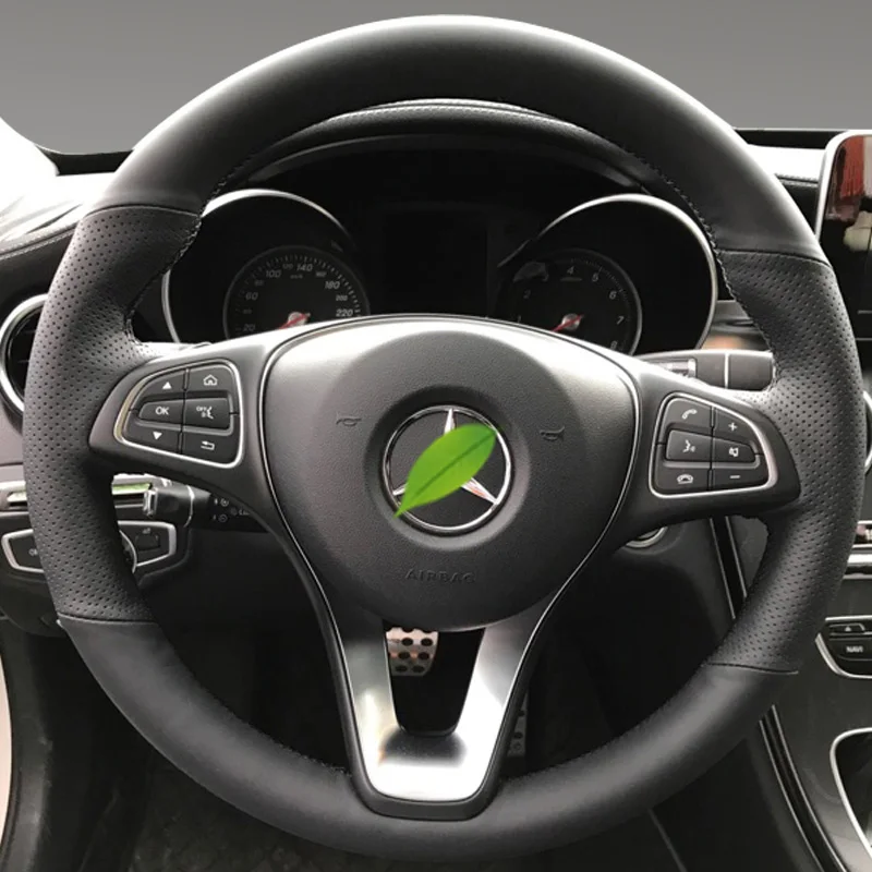 For Mercedes Benz GLE320 GLE350 GLE400 C180L C200L C260L Manual Sewing Car Steering Wheel Covers Car Accessories Genuine Leather