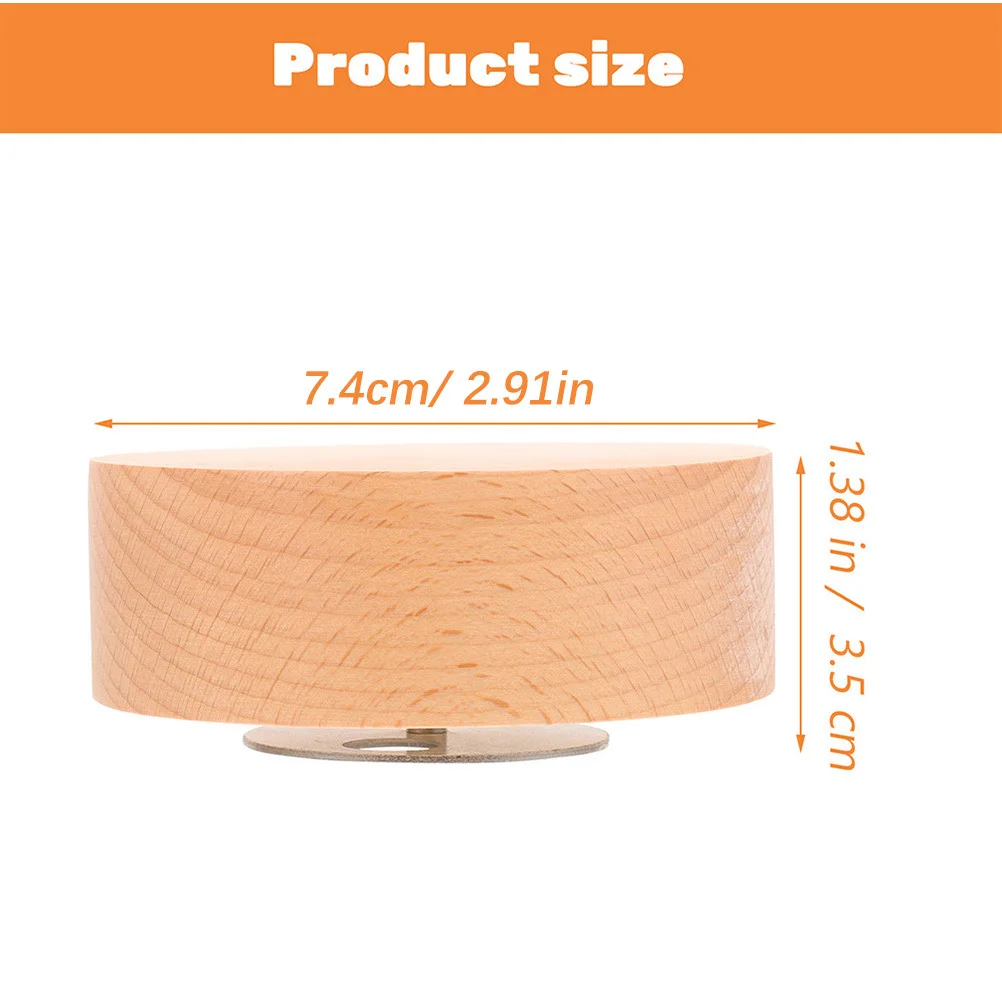 Музыкальная шкатулка «сделай сам», вращающаяся круглая основа, высококачественная деталь с плоским дном для творческого украшения ручной работы, основание музыкальной коробки «сделай сам»