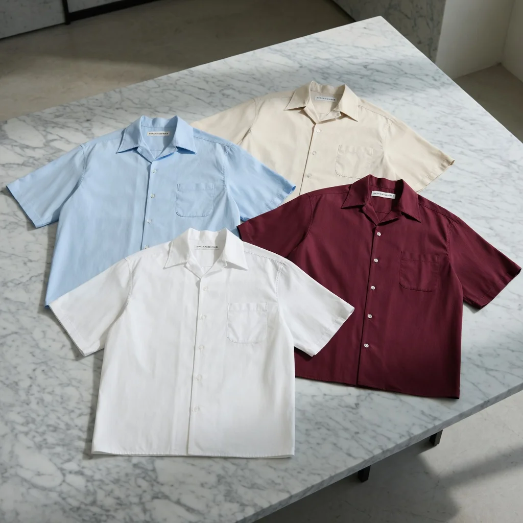 

2026 New Wacko Shirt Light Business Casual Short Sleeved Men's Loose Silhouette Open Neck High-quality Wacko Shirt