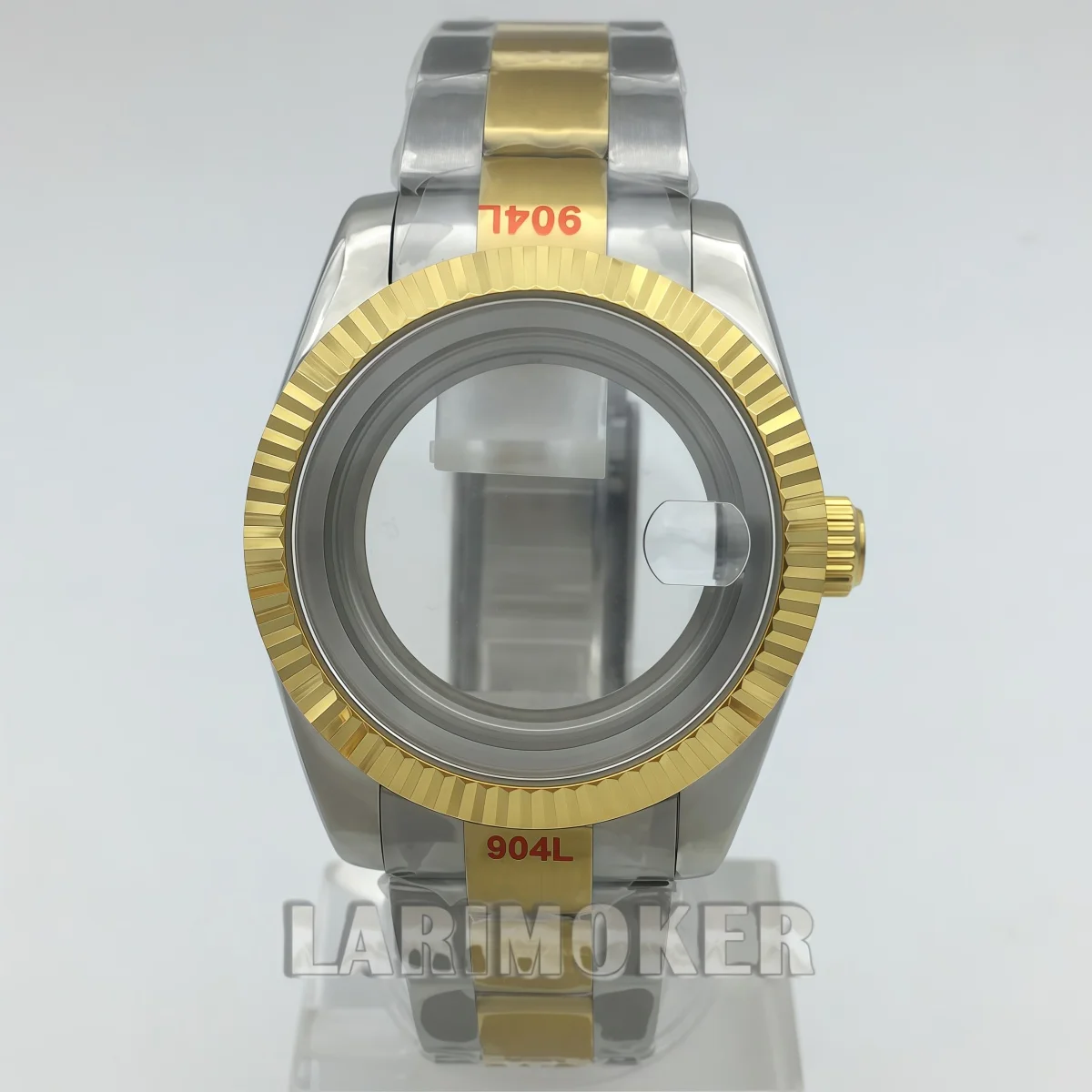36mm 39mm Stainless Steel Watch Case & Strap, Inlaid Sapphire Crystal, Watch Parts Compatible with Ronda 515 Quartz Movement