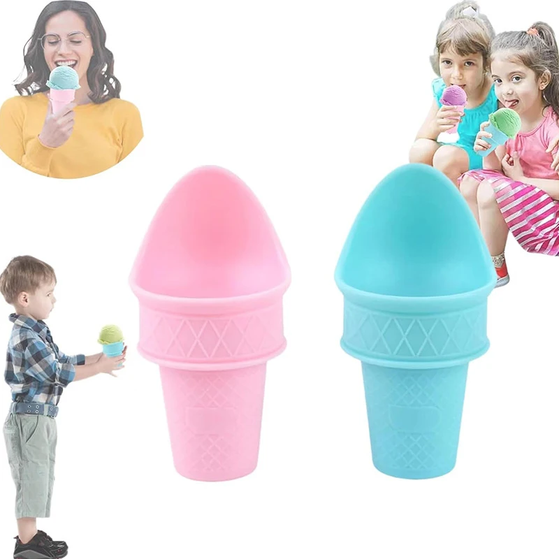 Wiederverwendbare Mini-Eiskegel stehen aufrecht für Joghurt-Sorbet-Eiscreme-Schaufel für Erwachsene Kinder Party Kinder Scoop Outdoor-Geschirr