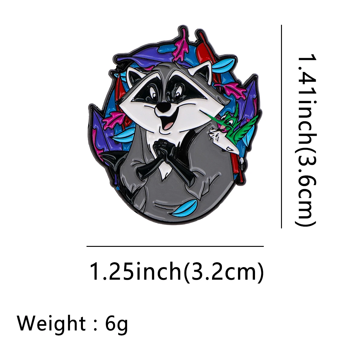 Cartoon Raccoon Enamel Lapel Pin Badge Pins Hats Clothes backpacks Decoration Jewelry Accessories Gift