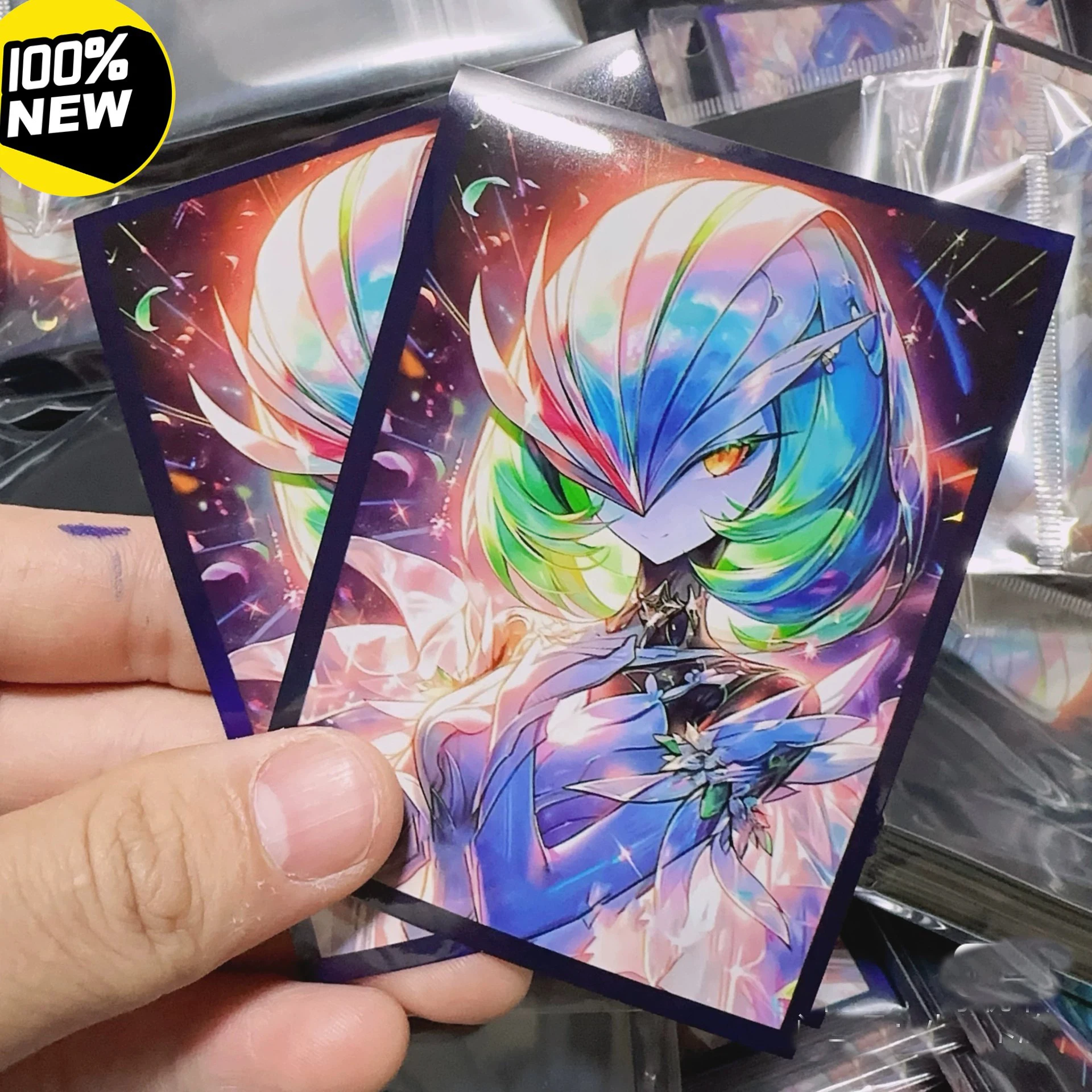 

60PCS/PACK Pokemon Gardevoir Figures Card Sleeves Board games WS DTCG PTCG Trading Shine Laser Protector Case 66x91mm