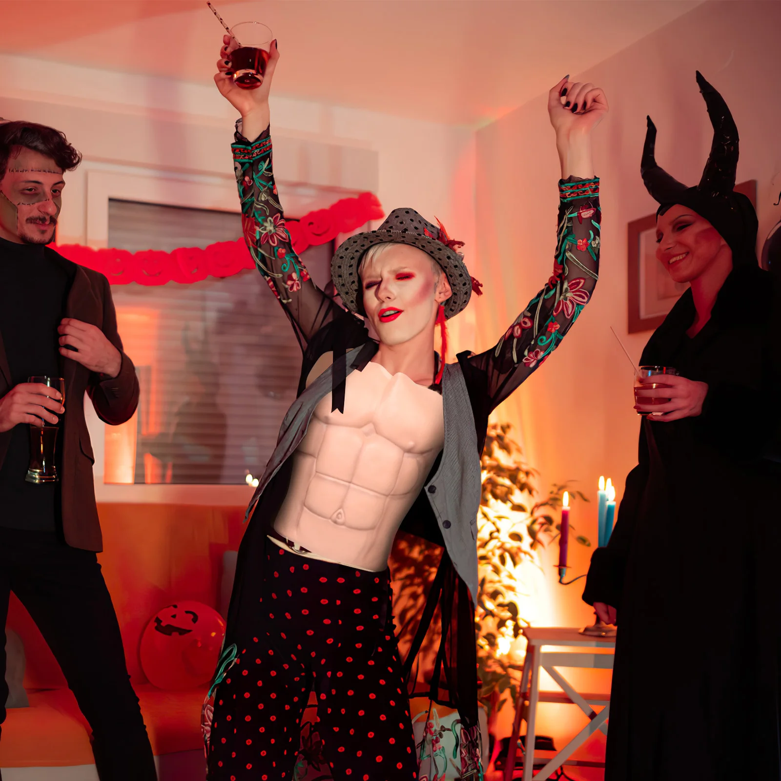 Fake Muscle Suit For Men, Realistic Eva Chest Abs Bodysuit, Durable Halloween Cosplay Costume, Artificial Male Muscle Prop