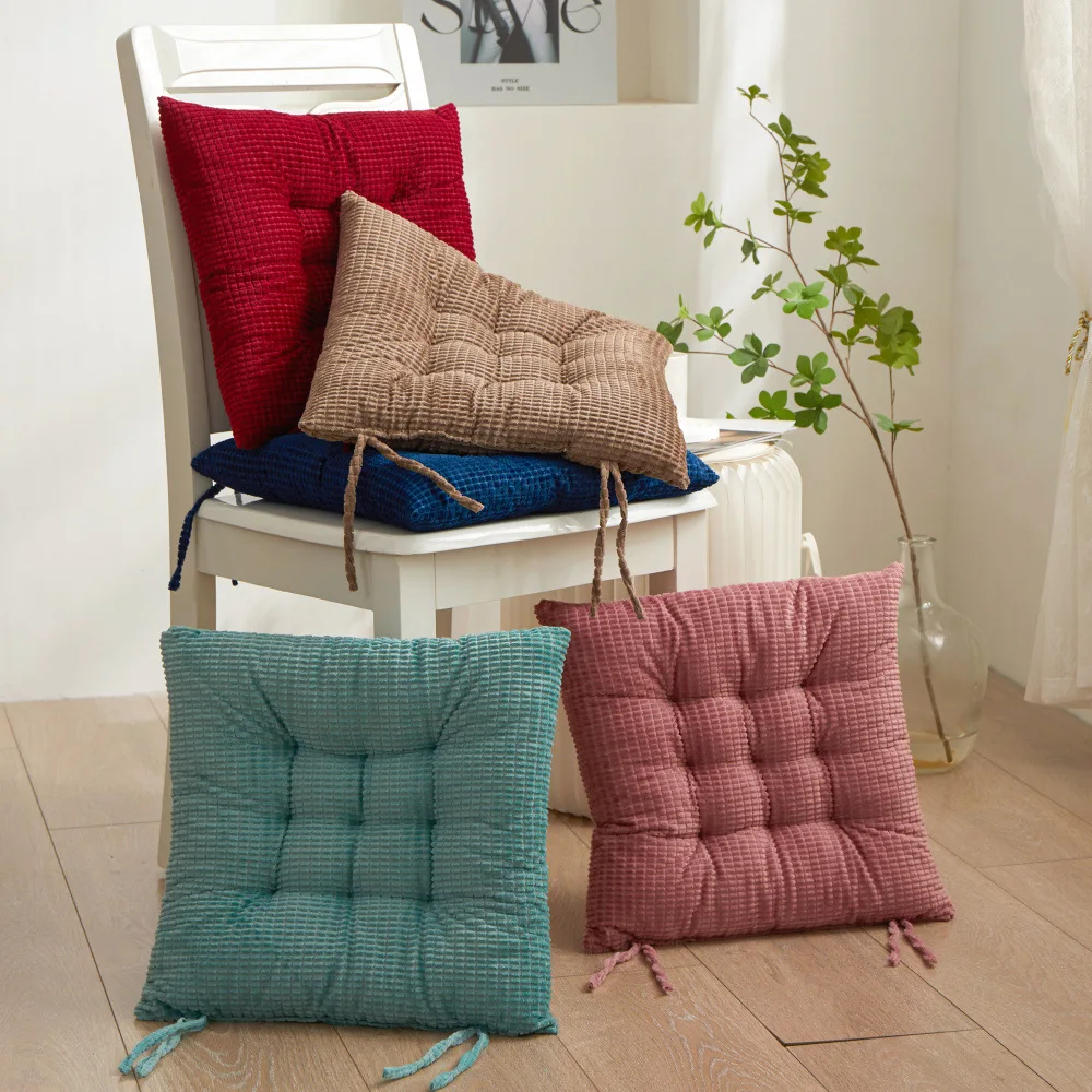 Corn grain nine-pin cushion desk chair cushion student sofa cushion tatami cushion winter solid color cushion simple.