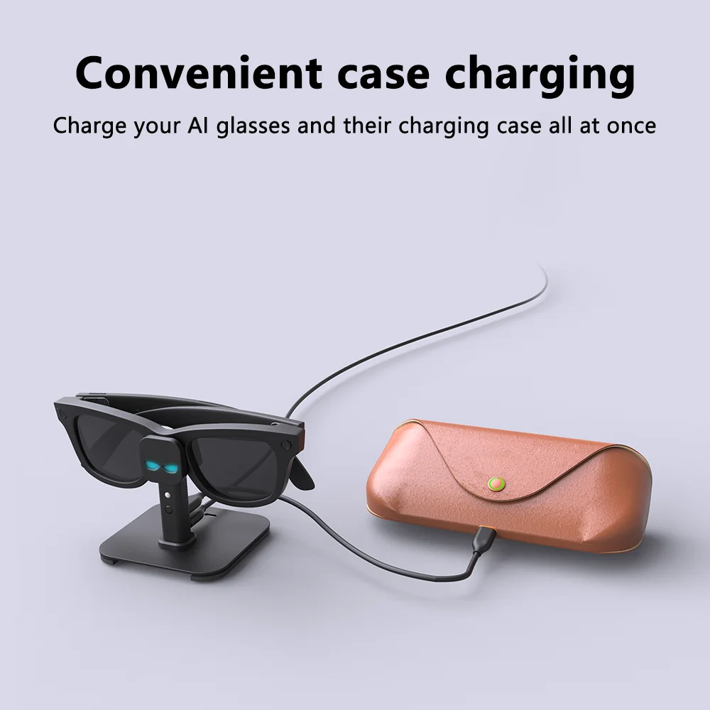 Charging Dock for Meta Way farer/Skyler/Oak ley HSTN/Headliner /Blayzer Optics/Scriber AI Glasses Dual USB C