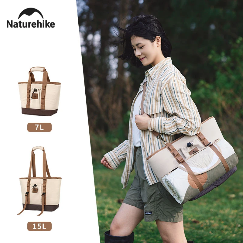 naturehike-長い多機能屋外ランチバッグピクニック用のポータブルバッグ屋外バーベキュー釣りキャンプ用15リットルのクーラーバッグ10時間
