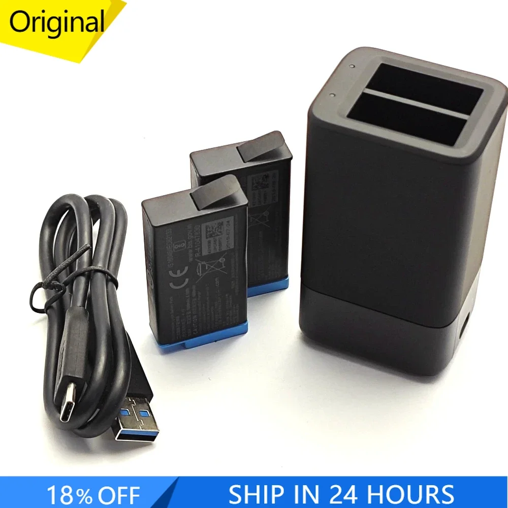 Original Rechargeable Battery Large Capacity Dual Charger Suitable for GOPRO MAX Action Cameras Accessory