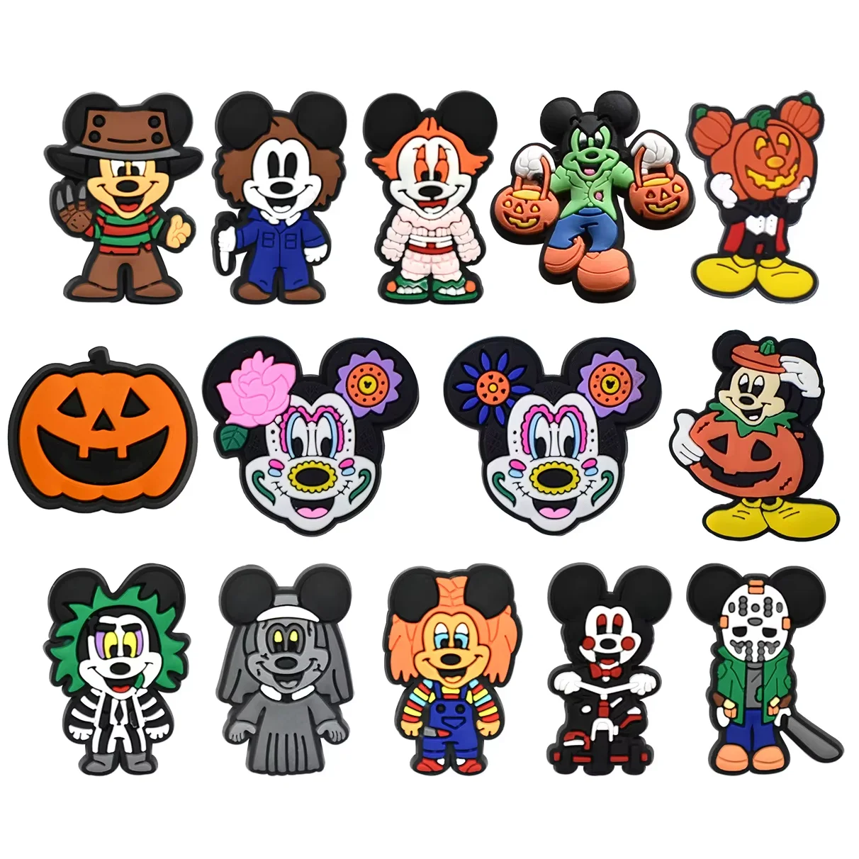 Nouveau ModèLe De Breloques Pour Sabots D'halloween, Boutons De Chaussures En PVC Mignons Et Amusants, Amovibles, Multi-Styles, Accessoires De DéCoration De Chaussures Diy.-image