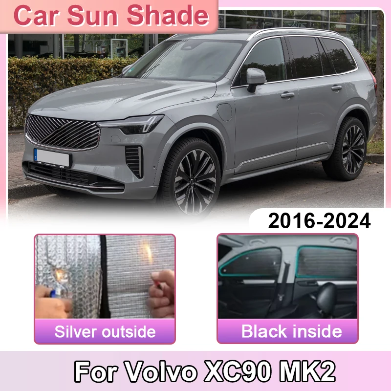 

Солнцезащитный козырек для Volvo XC90 CX 90 MK2 2016-2024: защита лобового стекла от УФ-излучения, аксессуары для автомобиля