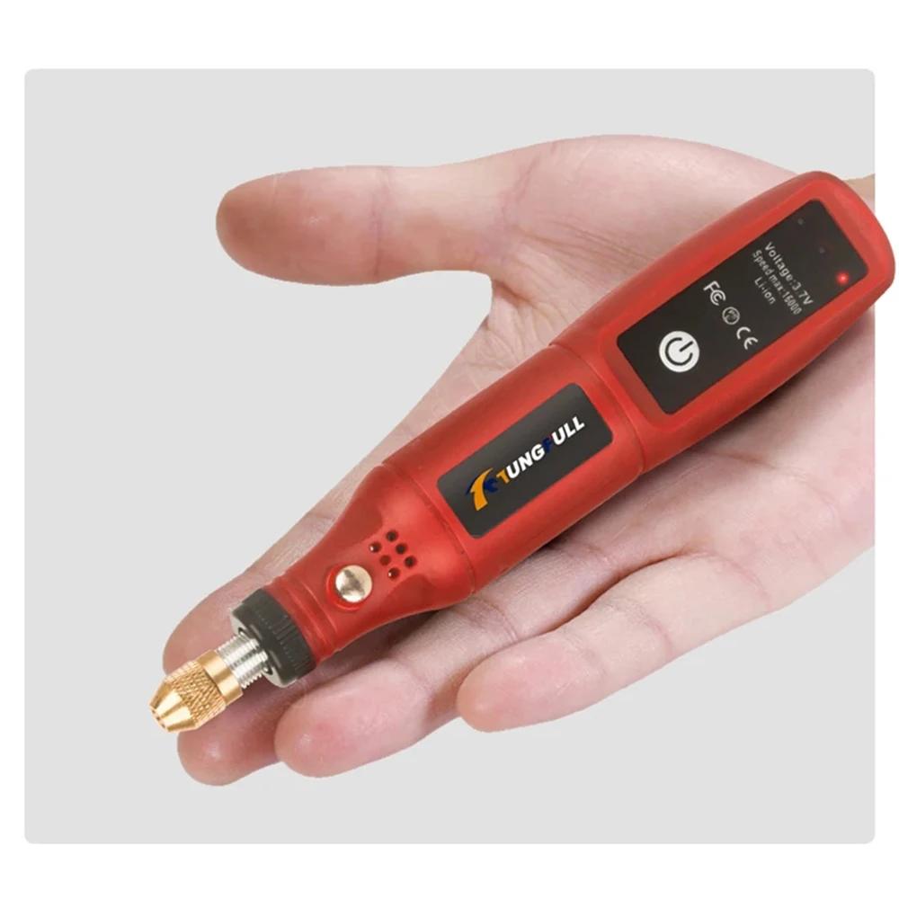 Mini Electric Drill 3.7V Small-Power USB Cordless Engraving Pen  Electric Grinder Rotary Tools for Jewelry Nail Microsculpture