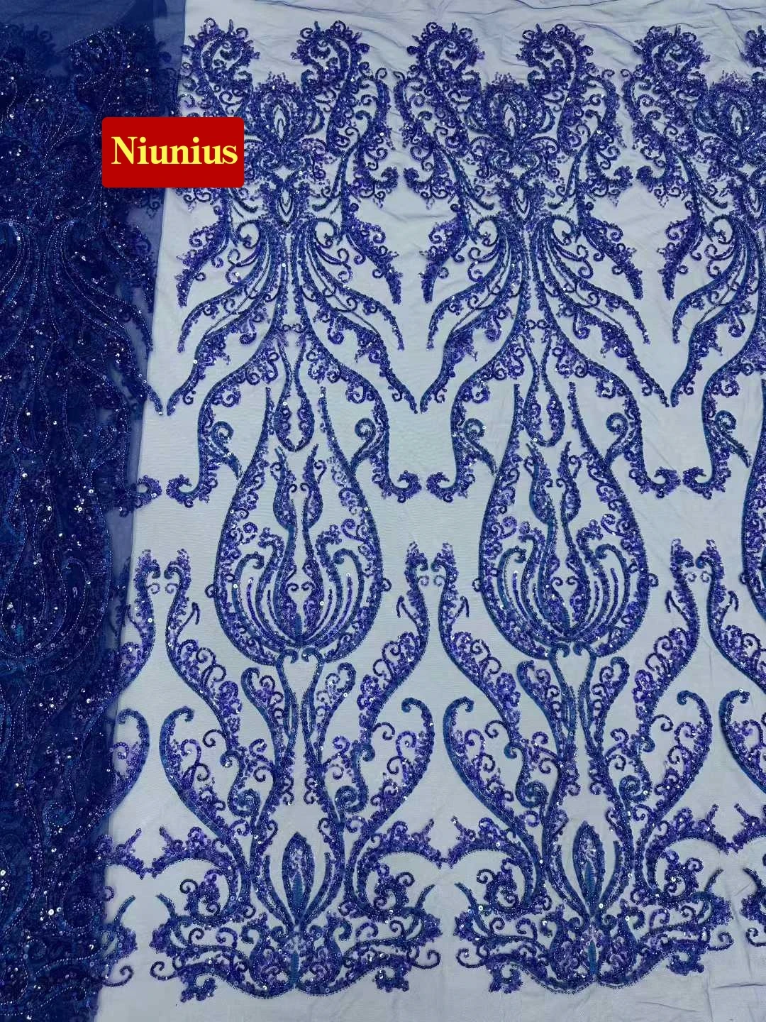 

2026Elegant Wedding Evening Dress Fabric - Soft Tulle Sequin Lace with Stones, High Quality (Austria Latest)NN5891_Z
