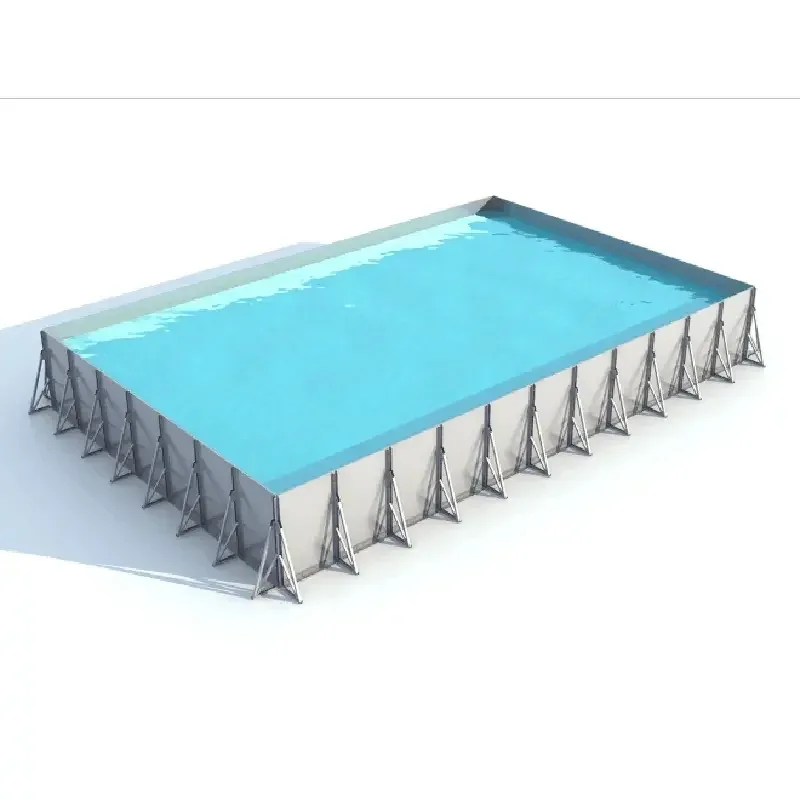 2025Customizable Steel-framed Rectangular Above-ground Swimming Pool Suitable for Family Outdoor Use