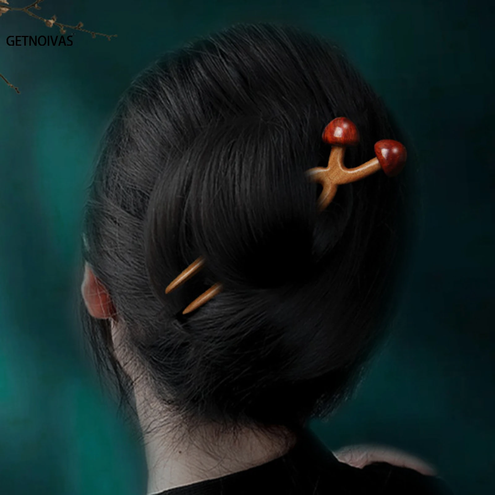 U Shaped Wooden Hair Sticks Forks Handmade Hairpins Clips for Women and Girls Chinese Style Hanfu Dress Hair Accessories