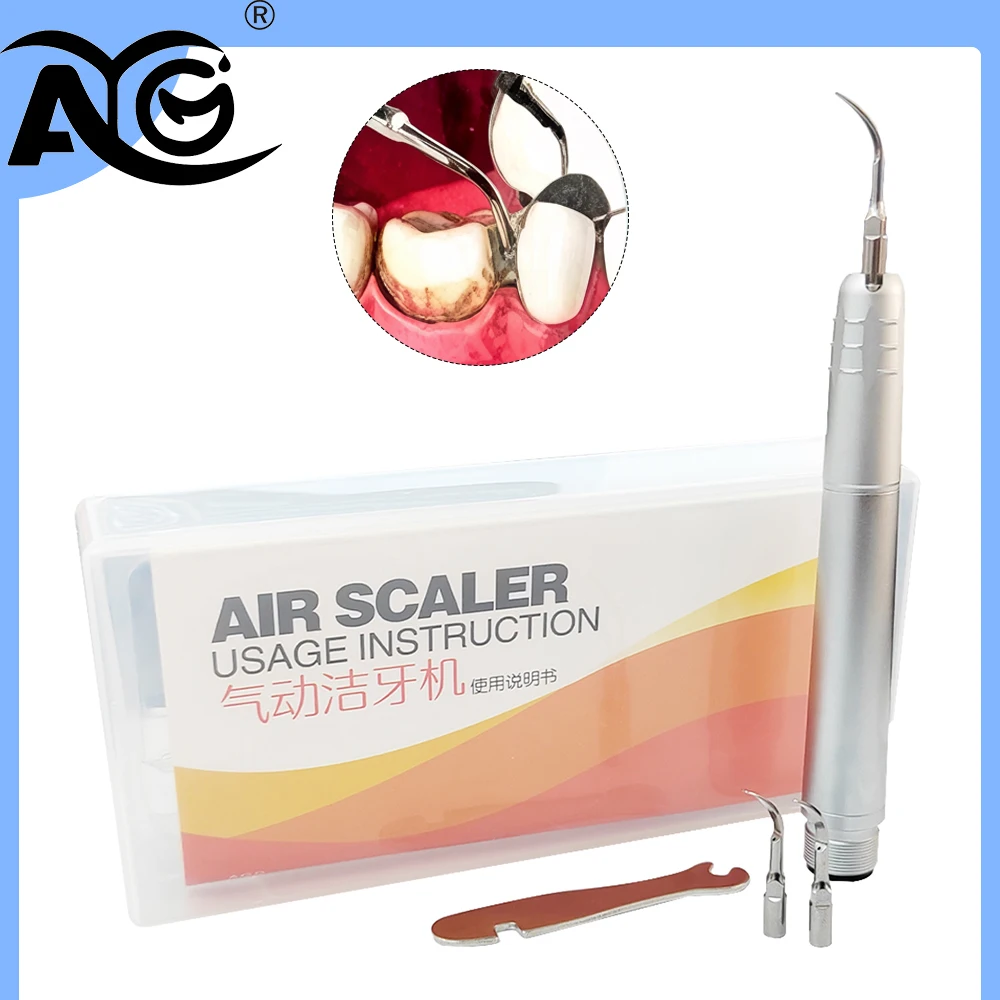 

AG Dental Air Scaler 2 Hole / 4 Holes 3Tips air Scaler Handpiece with G1/ G2 / G4 scaling whitening pen Dentist Lab