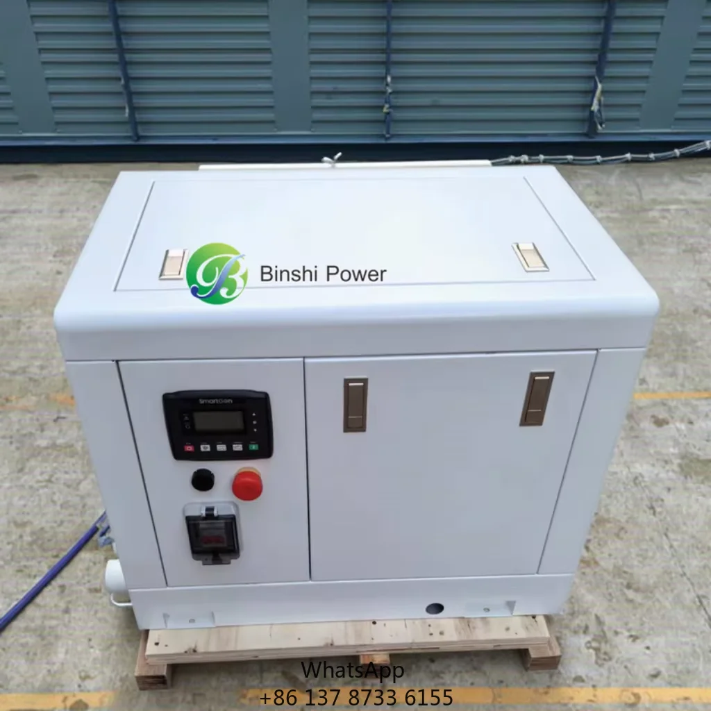 

6kw 12kva 15kva 20Kva 28kva Backup Marine Diesel Power Generator Silent Geneset Sea Water Cooling Diesel Generators