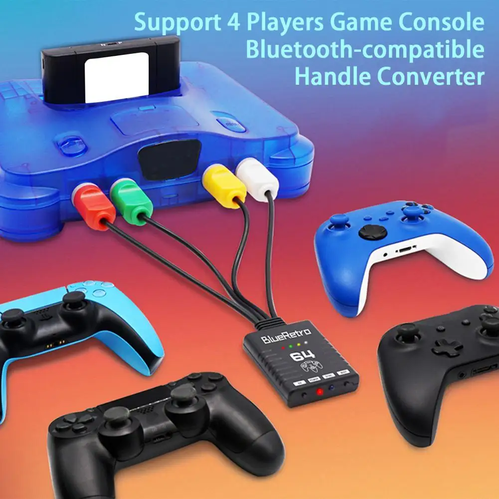 Practical No Latency Great Performance Support 4 Players Game Console Bluetooth-compatible Handle Converter