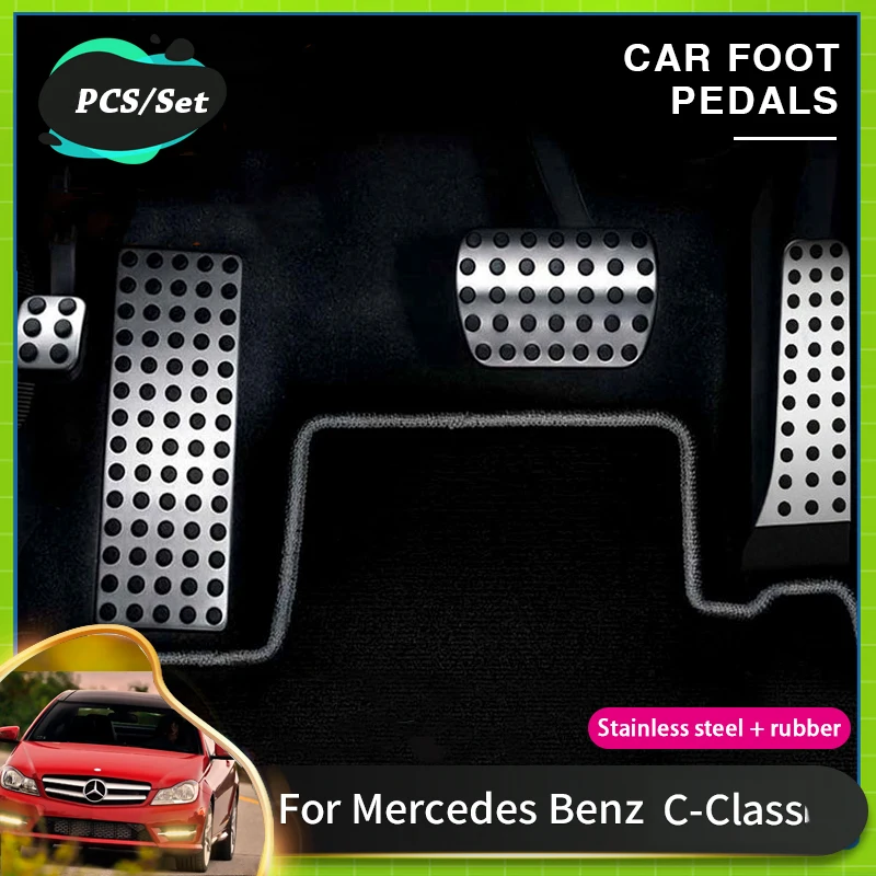 

Car Non Slip Foot Pedal For Mercedes Benz C Class Acessories W205 W202 W203 W204 W206 Gas Brake Foot Rest Pedal Cover Acessories