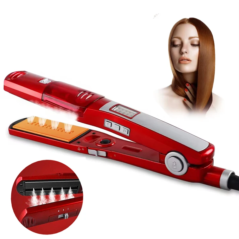 Salon Professional Steam Straightener Portable Ceramic Coating High-Speed Heating Steam Straightening Iron