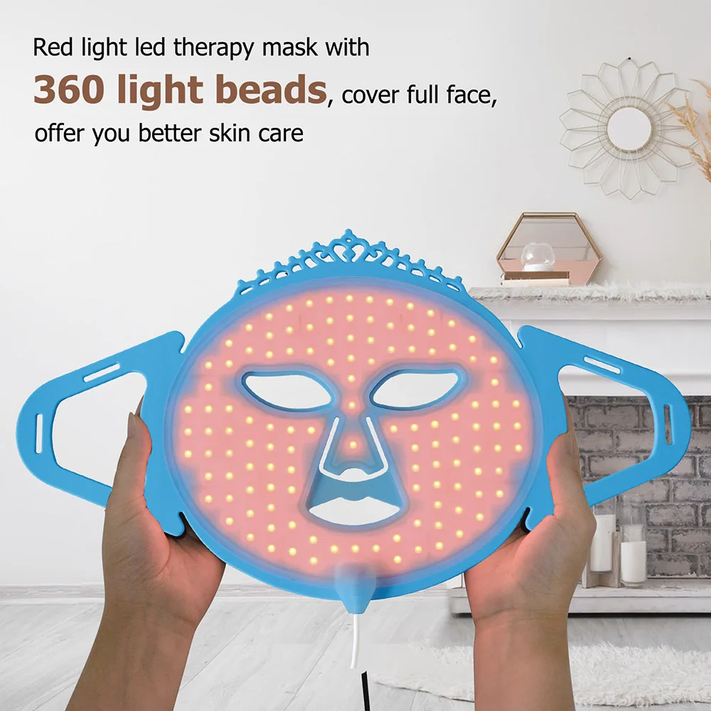 7 Colors Pdt Led Face Therapy Red Light Skin Whitening Facial Beauty Machine Home Use Soft Led Face Therapy Mask 360 LED Chips