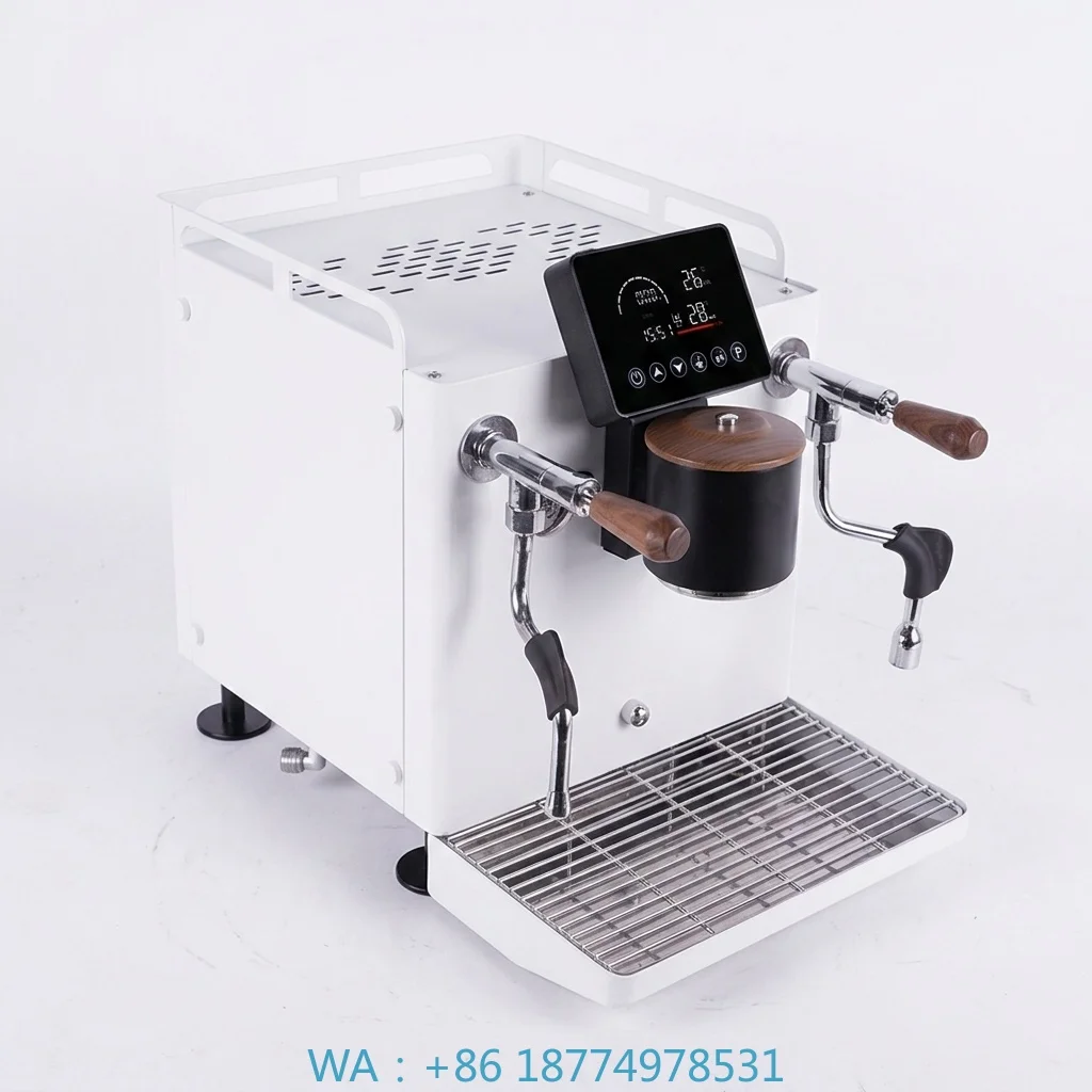 Barista Cafe Espresso Brewing Maker, Commercial Dual Boilers 9Bar Rotary Pump With Temperature & Time Adjustable Function