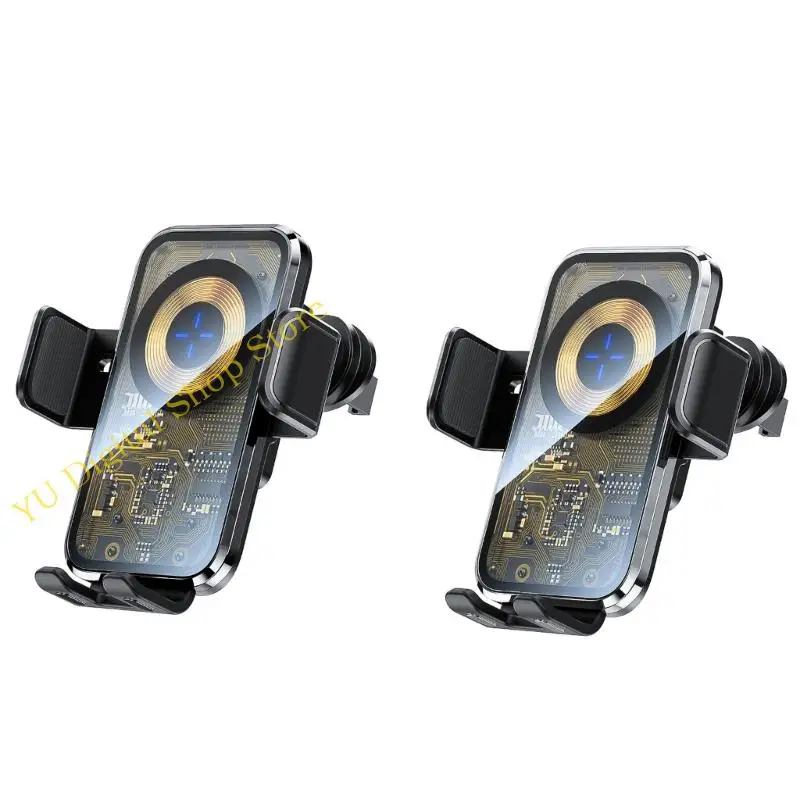 

96BA беспроводной автомобиль зарядное устройство Mount Sleek и универсальный воздушный вентиляционный телефон Mount