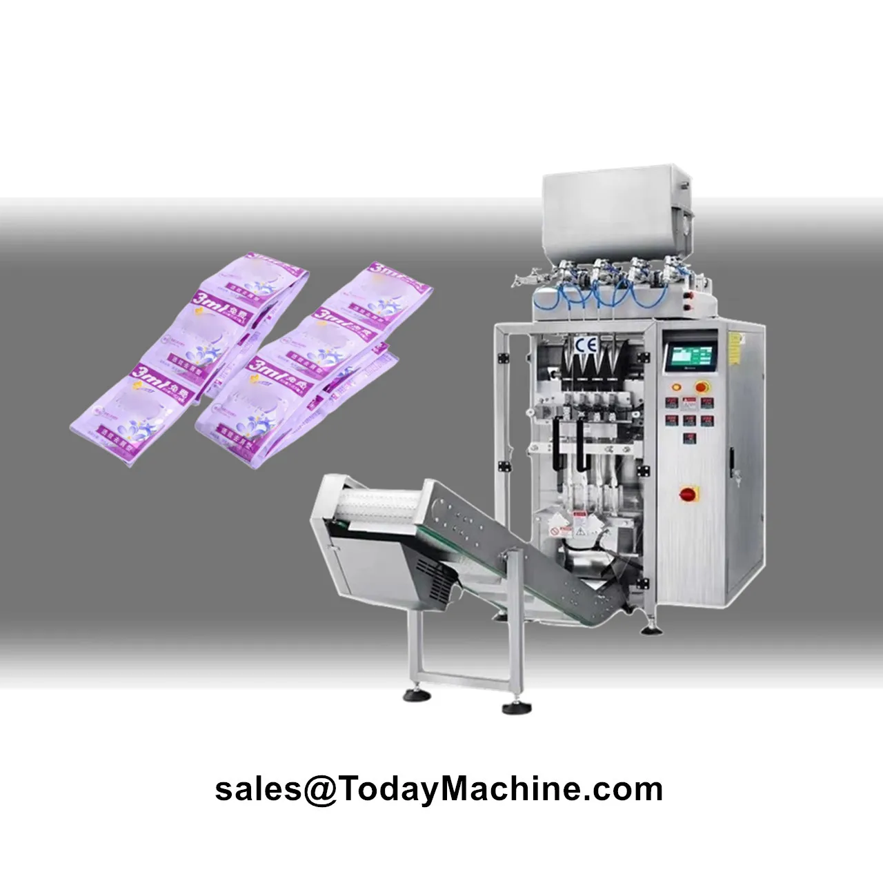Multi Lanes Honey Edible Oil Liquid Chocolate Jam Stick Bag Back Sealing Packing Machine