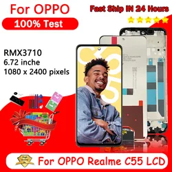 6.72''inch 90Hz For OPPO Realme C55 LCD Display Touch Screen Digitizer Assembly For Oppo RealmeC55 RMX3710 Display