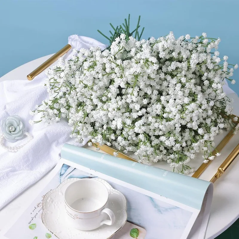 Babys Breath Artificial Flowers,30 Pcs Gypsophila Real Touch Flowers for Wedding Party Home Garden Decoration