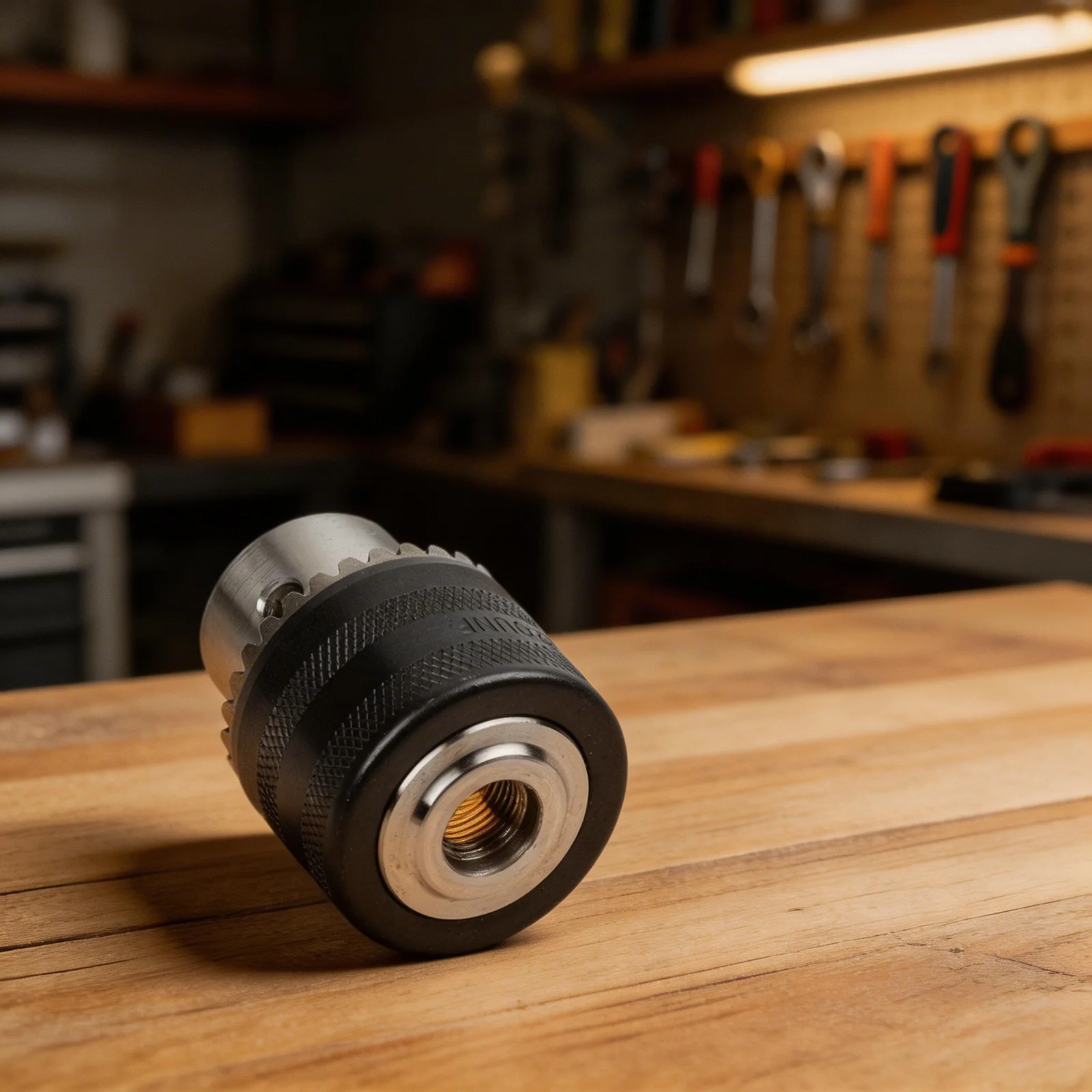 1/2 20UNF Keyless Drill Chuck with 1/4 inch Hex Shank Adapter for Impact Drivers Featuring Quick Release and Secure Lock Design