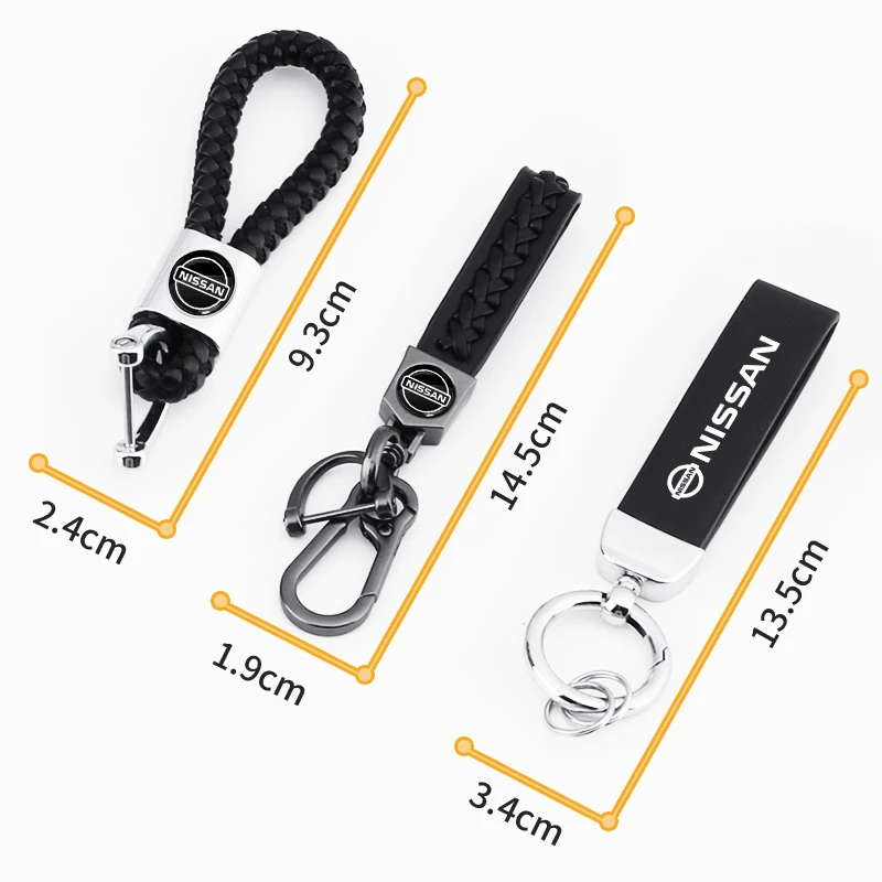 Car Emblem Key Holder Chain Ring Keyring Auto Keychain Pendant For Nissan Nismo GTR Juke Versa Almera X-Trail Xterra Qashqai