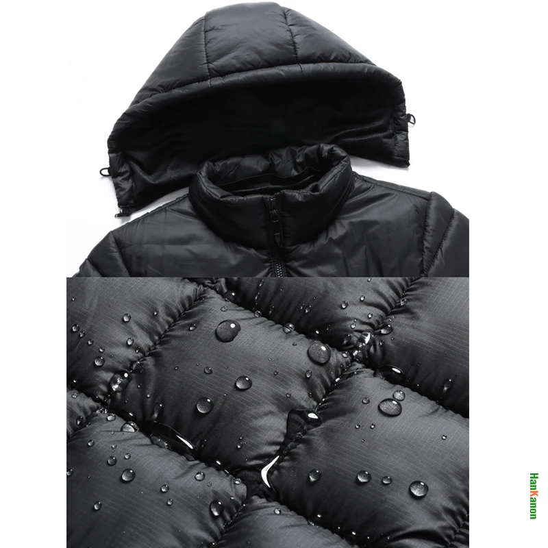 معطف بغطاء للرأس من القطن سميك للجنسين مع حشوة قطنية ضلع الشواء من الجرافين، مقاوم للرياح ومقاوم للماء للتخييم في الهواء الطلق