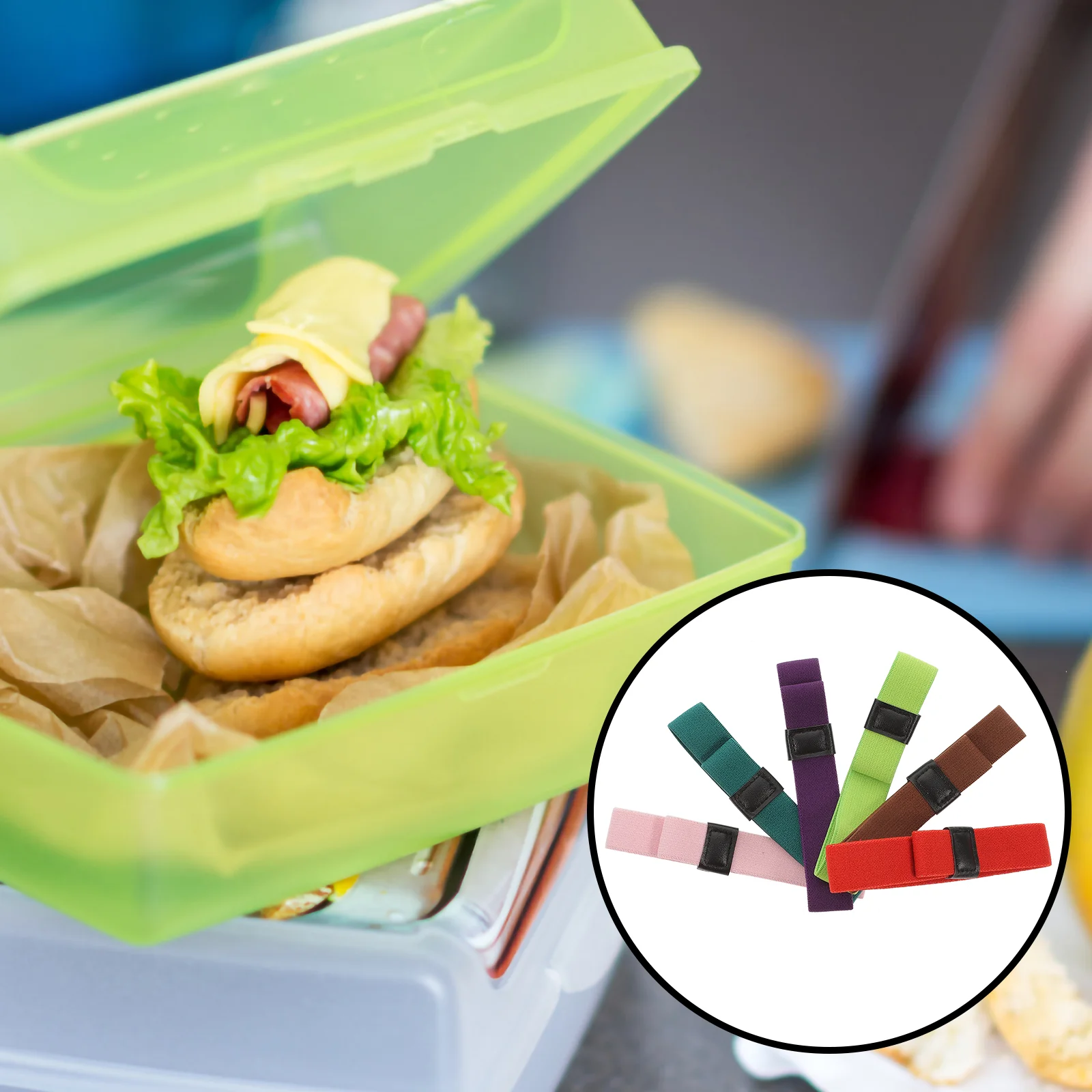 6 Pcs Strap FOOD Container Straps Creative Fixing Elastic Premium Warming Tray