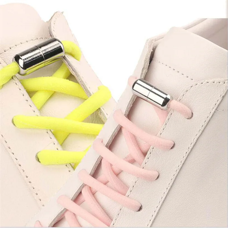 

Semicircle Shoelaces Sneakers No Tie Shoelace Quick Elastic Locking Shoe laces Kids Adult Women Men Shoes lace Strings