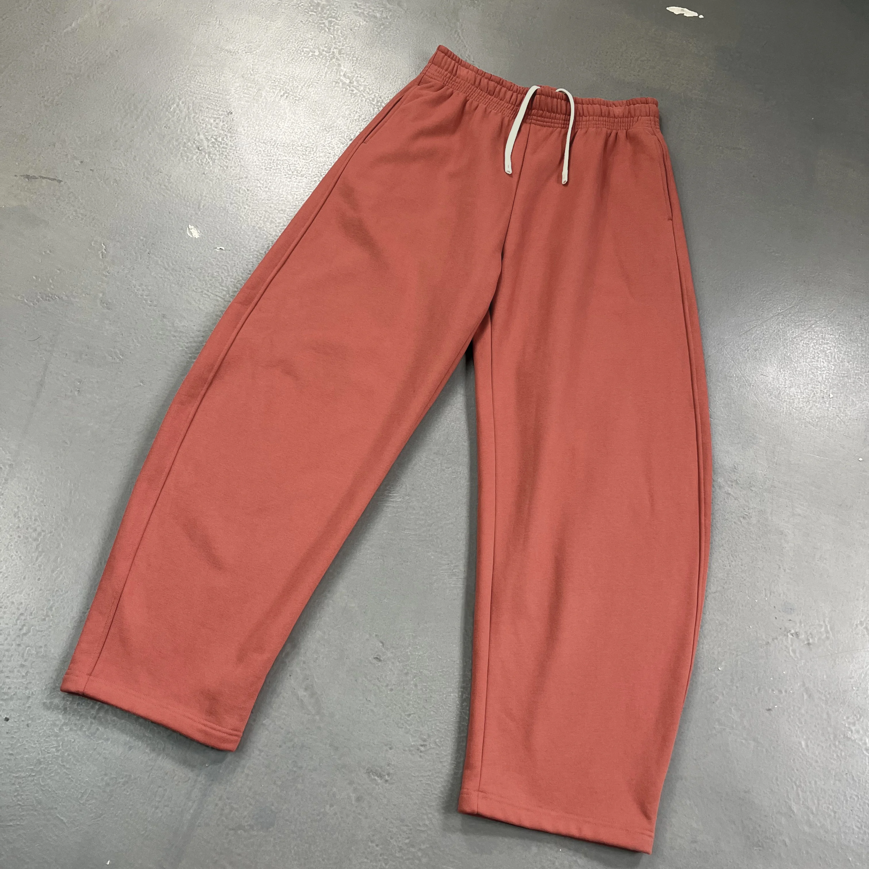 2025  Autumn Winter Drawstring Wide Leg Joggers Oversized Velvet Casual Fleece Sweatpants Control Warm Bending Knife Sweat Pants