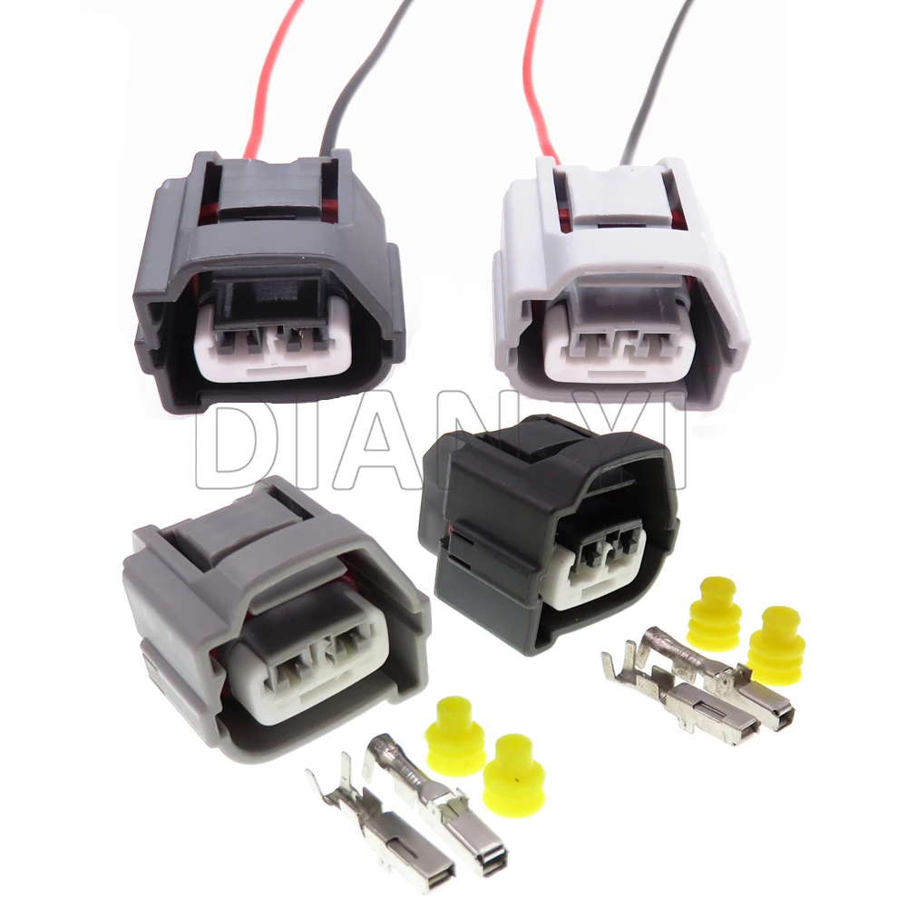 1 Set 2 Way AC Assembly Auto Ignition Coil High Voltage Pack Socket 7283-7020-10 90980-10899 90980-10901 7283-7021-10 Car Plug