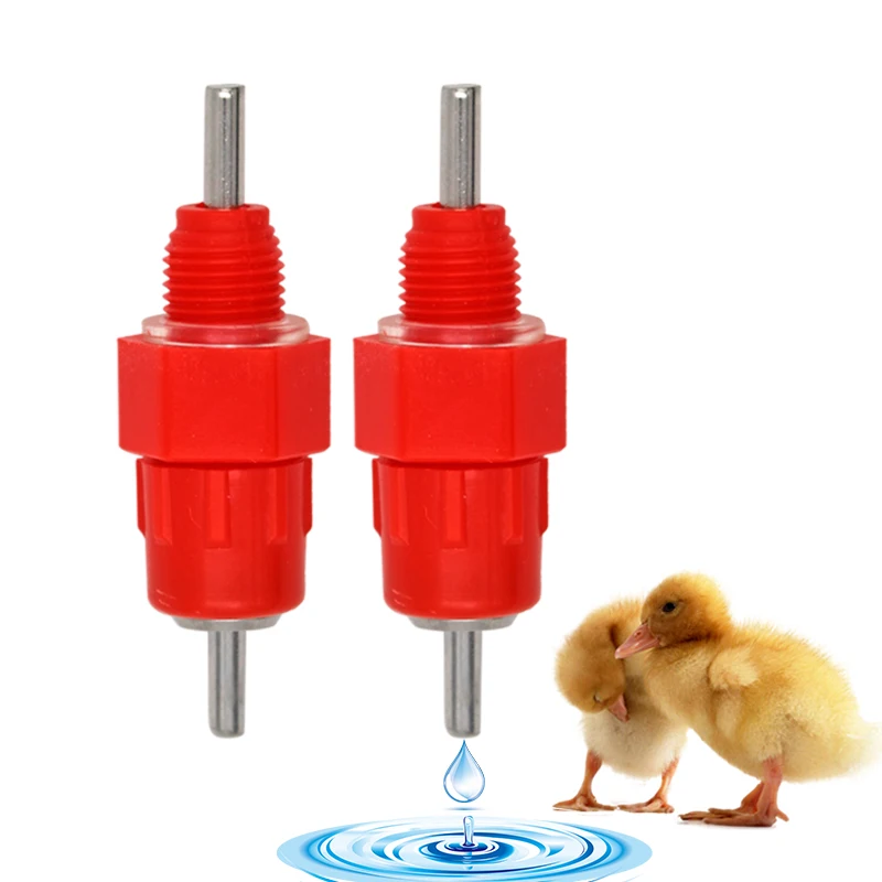 5/10/15 Pcs Automatic Chicken Water Nipple Poultry Drinking Water 360 Degree Stainless Steel Hen Poultry Feeder Duck