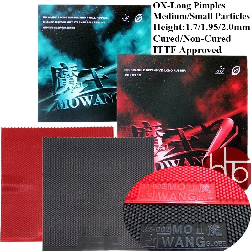 GLOBE Demon King 1/2 OX تنس الطاولة المطاط البثور الطويلة جزيئات متوسطة غير معالجة/الشفاء بينغ بونغ المطاط المفرد ITTF المعتمدة