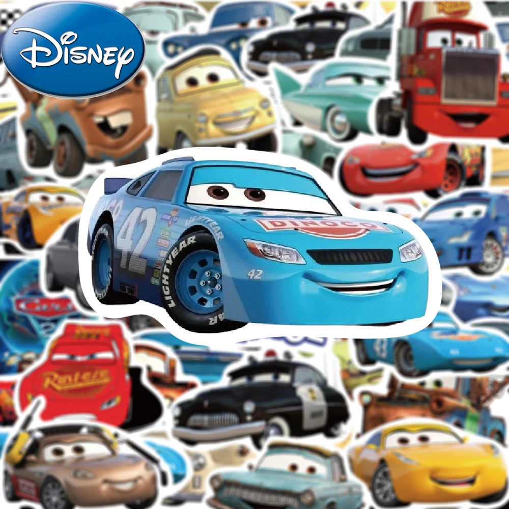 10/30/50pcs Disney Cartoon Cars Stickers Cool Lightning Mcqueen Decals Graffiti Luggage Stationery Phone Funny Anime Toy Sticker