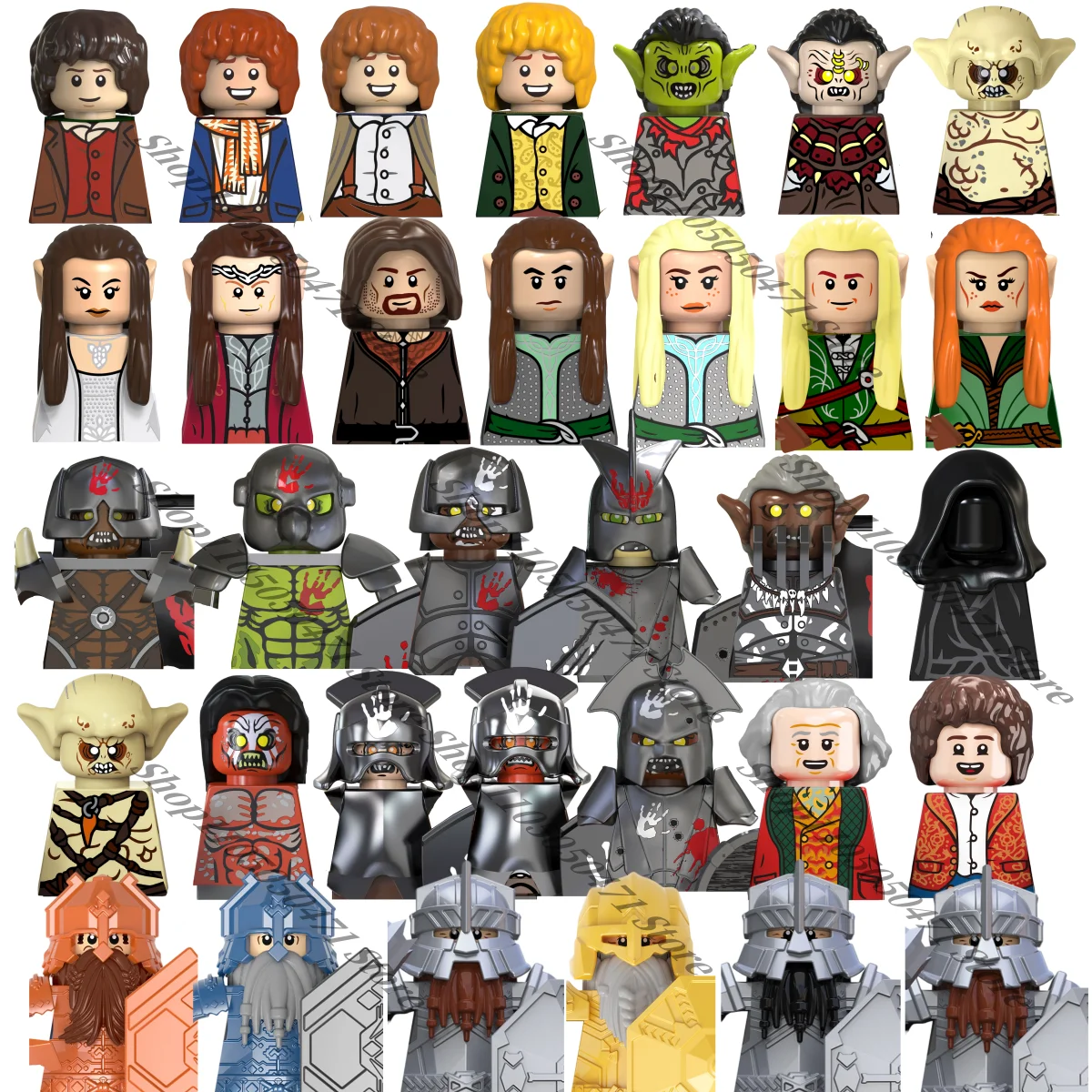 

Hot selling toy Lord of the Rings Goblin Elrond assembly model squares children MINI building block brick toy gifts