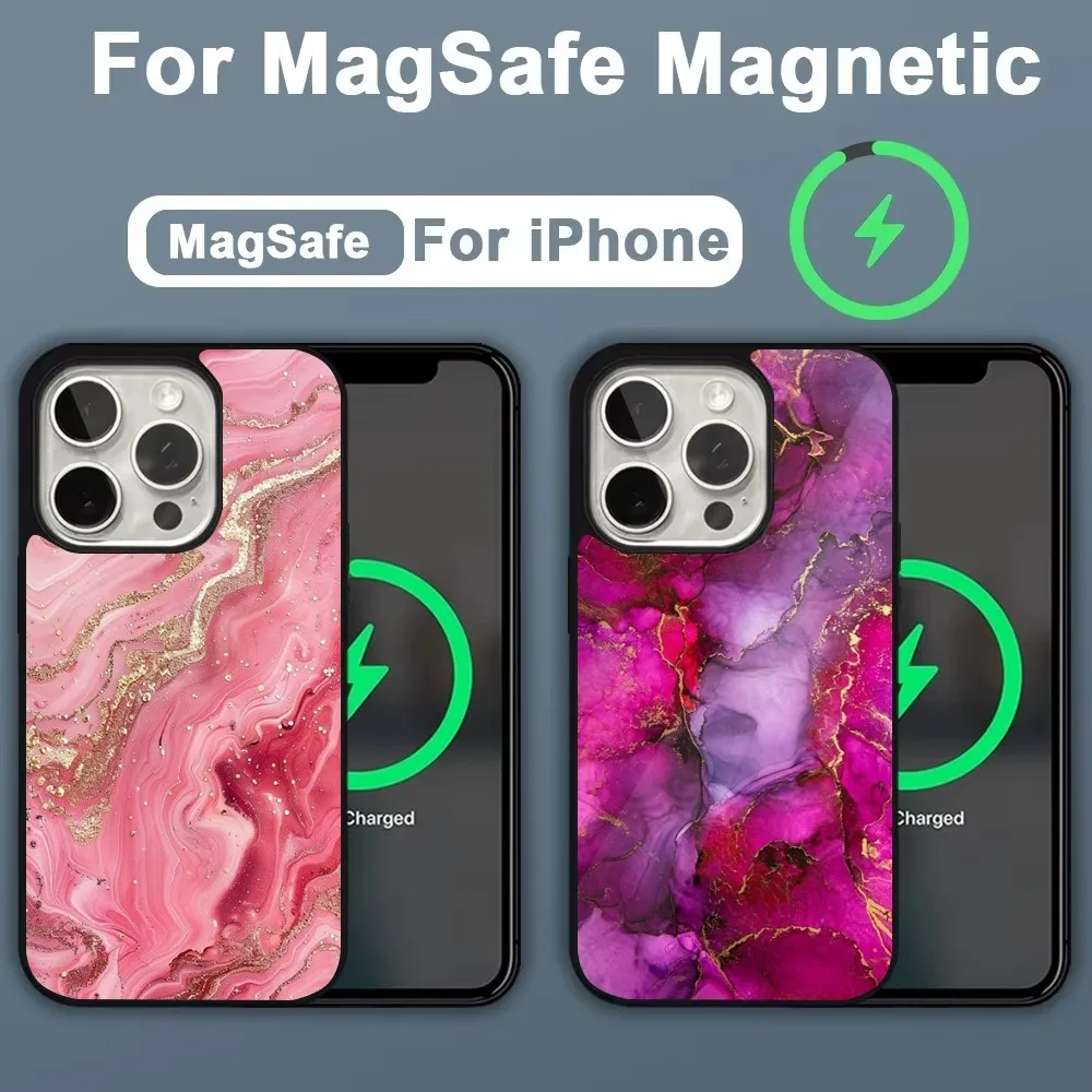 

Marble Art Fashion Pattern Phone Case For iPhone 16,15,14,13,12,11,Plus,Pro,Max,Mini Magsafe Magnetic Wireless Charging