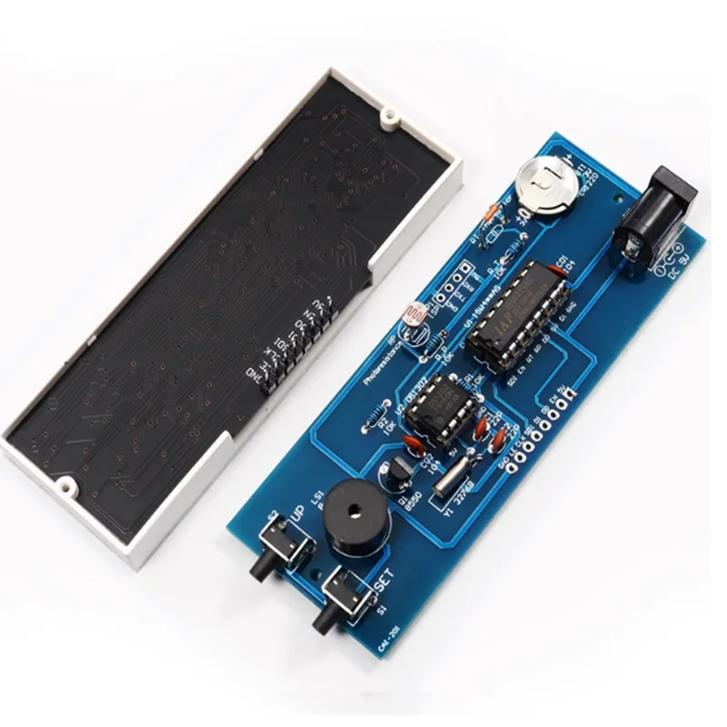Colorful Digital Clock Kit - Displays Date, Day  Week, Temperature with Alarm Function, Soldering Practice DIY Electronic Kit