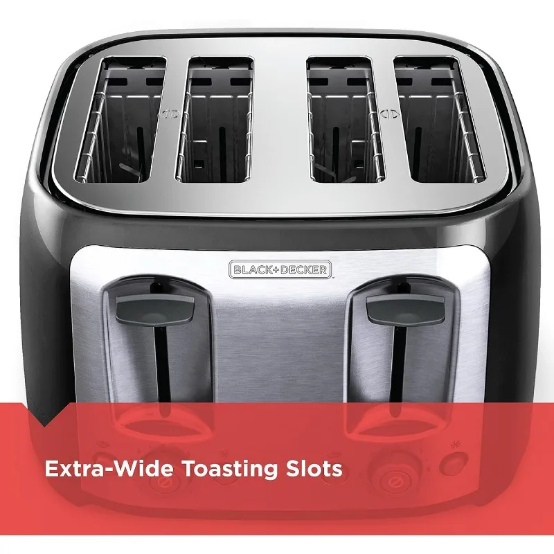 4-Slice Toaster, TR1478BD, Extra Wide Slots, 7 Shade Settings, 1400 Watts, Frozen and Bagel Buttons