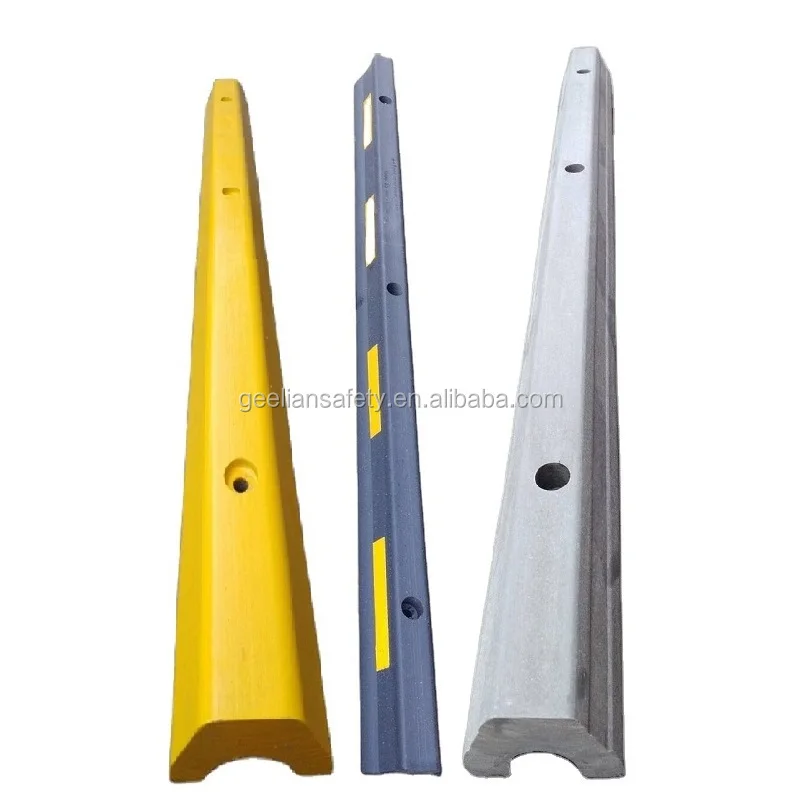 Rubber curb ramp plastic pvc road speed bumpers parking bumper